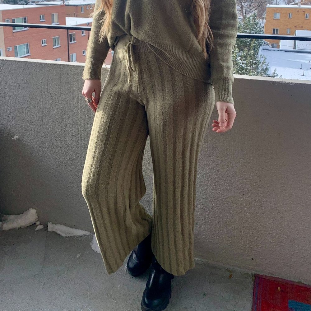 Fuzzy Wide Leg Pants